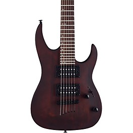 Mitchell MM100 Mini Double-Cutaway Electric Guitar Walnut ... Mitchell MM100 Mini Double-Cutaway Electric Guitar Walnut Stain