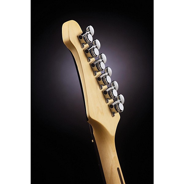 Open Box Mitchell TD400 double cutaway electric guitar Level 2 Black, White Pearloid Pickguard 888366032435
