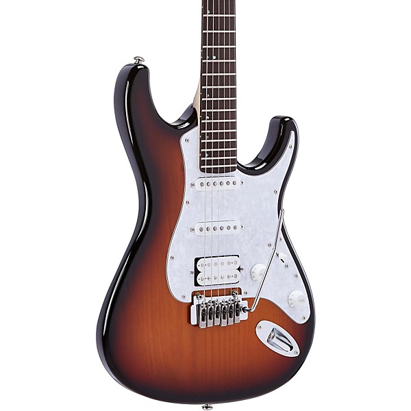 Mitchell TD400 Double Cutaway Electric Guitar 3-Color Sunburst White Pearloid Pickguard