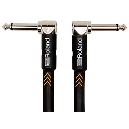 Roland Black Series 1/4" Angled/Angled Instrument Cabl... Roland Black Series 1/4" Angled/Angled Instrument Cable 3 ft. Black