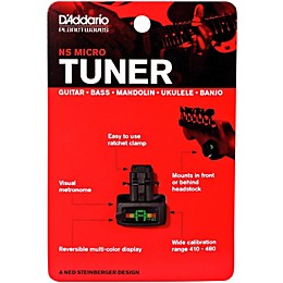 D'Addario NB1256 Nickel Bronze Light Top Med Bottom Acoustic Strings 3-Pack with FREE NS Micro Headstock Tuner