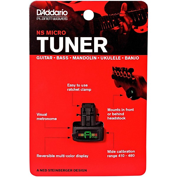 D'Addario NB1256 Nickel Bronze Light Top Med Bottom Acoustic Strings 3-Pack with FREE NS Micro Headstock Tuner