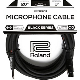 Roland Black Series XLR Hi-Z Microphone Cable 20 ft. Black