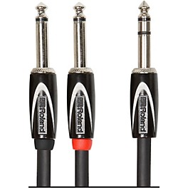 Roland Black Series 1/4" TRS(Male)-Dual 1/4" ... Roland Black Series 1/4" TRS(Male)-Dual 1/4" Interconnect Cable 10 ft. Black