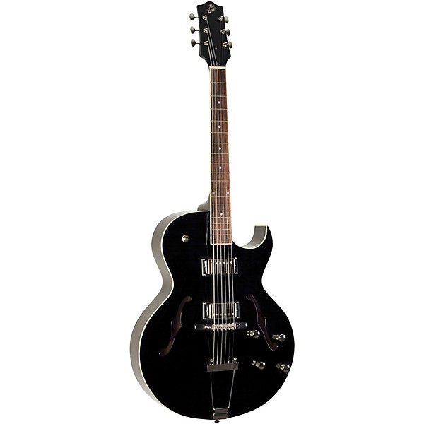 Open Box The Loar LH-1280-CBK Hollowbody Electric Guitar Level 2 Black 190839563262