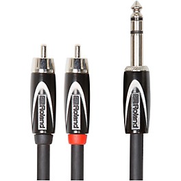 Roland Black Series 1/4" TRS (Male) - Dual ... Roland Black Series 1/4" TRS (Male) - Dual RCA Interconnect Cable 10 ft. Black