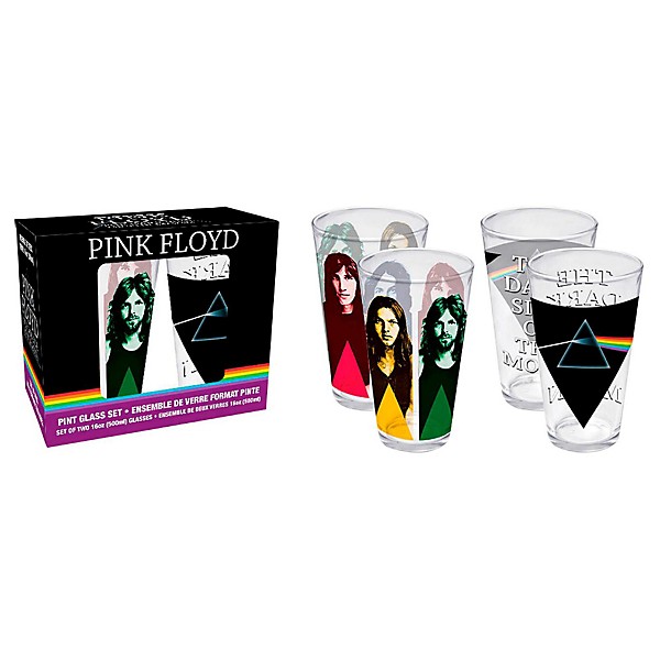 Clearance Hal Leonard Pink Floyd Dark Side of the Moon Pint Glasses 2-Pack