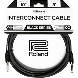 Open Box Roland Black Series 1/4" TRS - 1/4" TRS Balanced Interconnect Cable Level 1 10 ft. Black