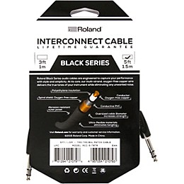 Roland Black Series 1/4" TRS-1/4" TRS Balanced Interconnect Cable 5 ft. Black