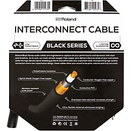 Roland Black Series XLR (Male) - RCA Interconnect Cable 10 ft. Black