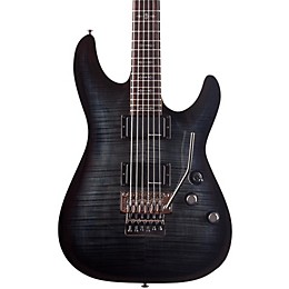 Open Box Schecter Guitar Research Demon-6 With Floyd Rose Solid Body Electric Guitar Level 2 Transparent Black Burst 888366002667