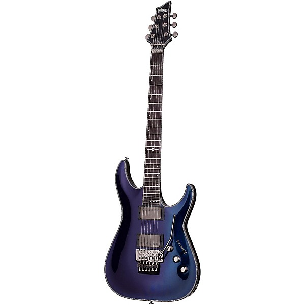 Open Box Schecter Guitar Research Hellraiser Hybrid C-1 with Floyd Rose Solid Body Electric Guitar Level 2 Ultraviolet 888...