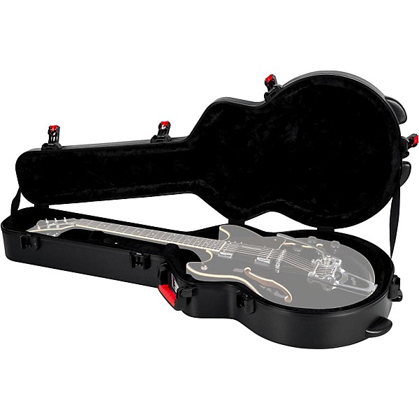 Open Box Gator TSA ATA Molded Semi-Hollow Electric Guitar Case Level 2 Black, Black 190839218827