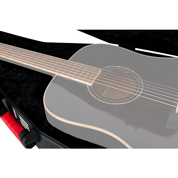 Open Box Gator TSA ATA Molded Acoustic Guitar Case Level 1 Black Black
