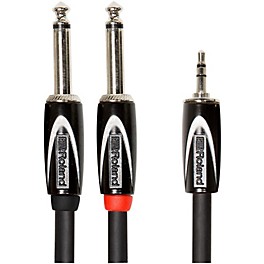 Roland Black Series 3.5mm TRS-Dual 1/4" Y Interc... Roland Black Series 3.5mm TRS-Dual 1/4" Y Interconnect Cable 10 ft. Black