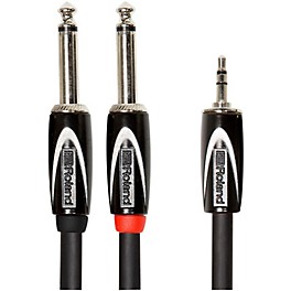 Roland Black Series 3.5mm TRS-Dual 1/4" Y Interc... Roland Black Series 3.5mm TRS-Dual 1/4" Y Interconnect Cable 15 ft. Black