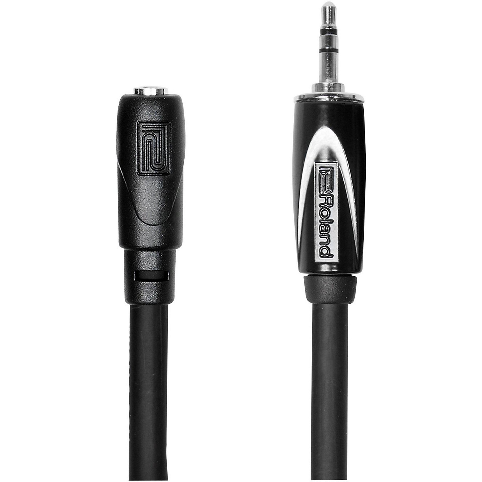 Roland Black Series 3.5mm TRS Male to Female Headphone Extension Cable 25 ft. Black Guitar Center