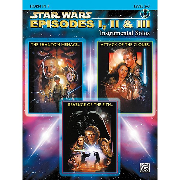 Alfred Star Wars: Episodes I, II & III Instrumental Solos Horn in F Book & CD