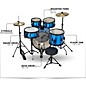 Open Box Sound Percussion Labs Kicker Pro 5-Piece Drum Set with Stands, Cymbals and Throne Level 2 Metallic Liquid Blue 19...