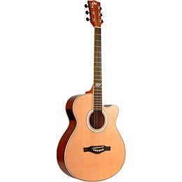 EKO TRI Series Auditorium Cutaway Acoustic-Electric Guitar Natural