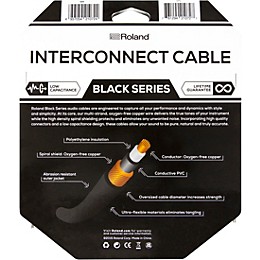 Roland Black Series Dual RCA-RCA Interconnect Cable 10 ft. Black