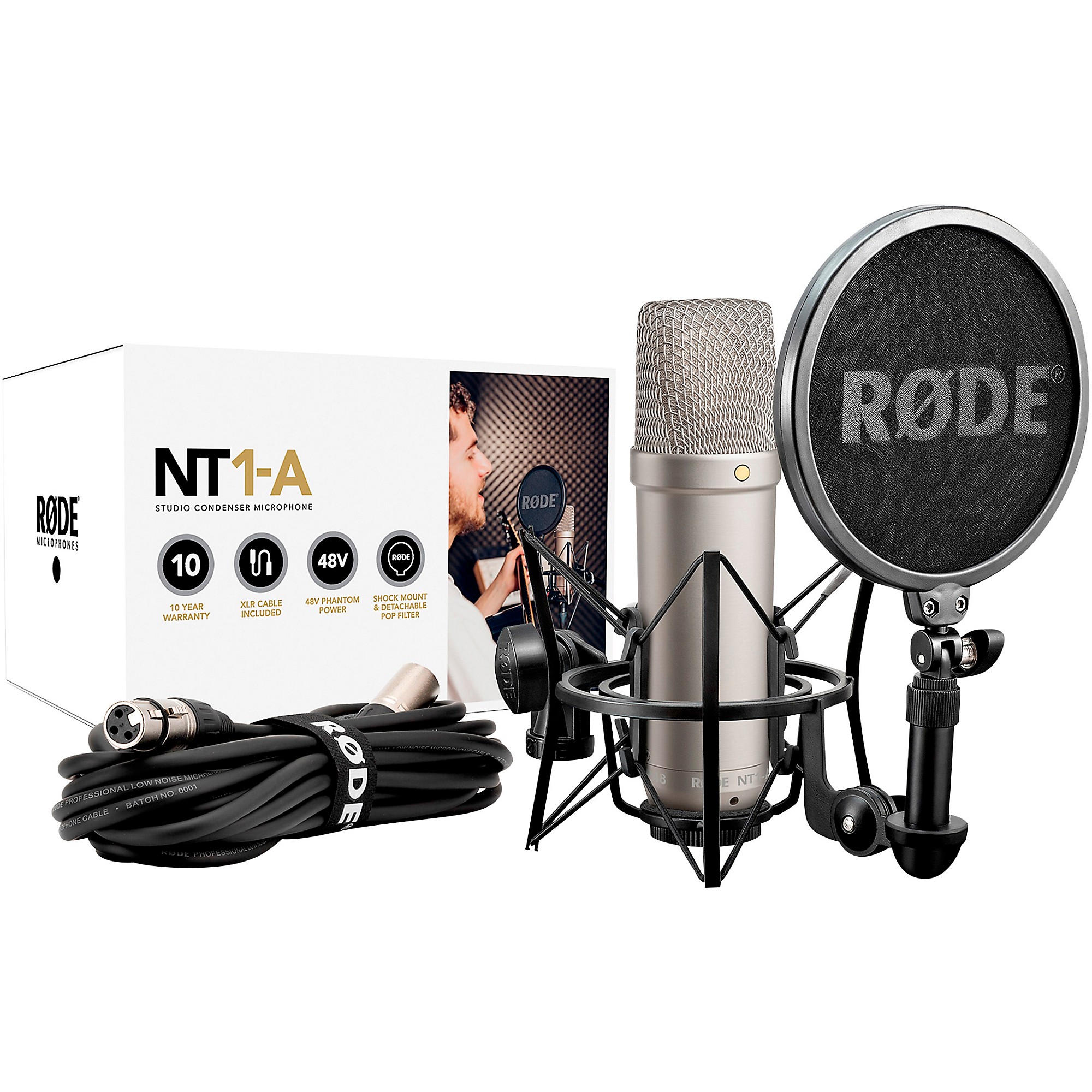 RODE Recording Microphone Package With NT1-A Condenser Microphone