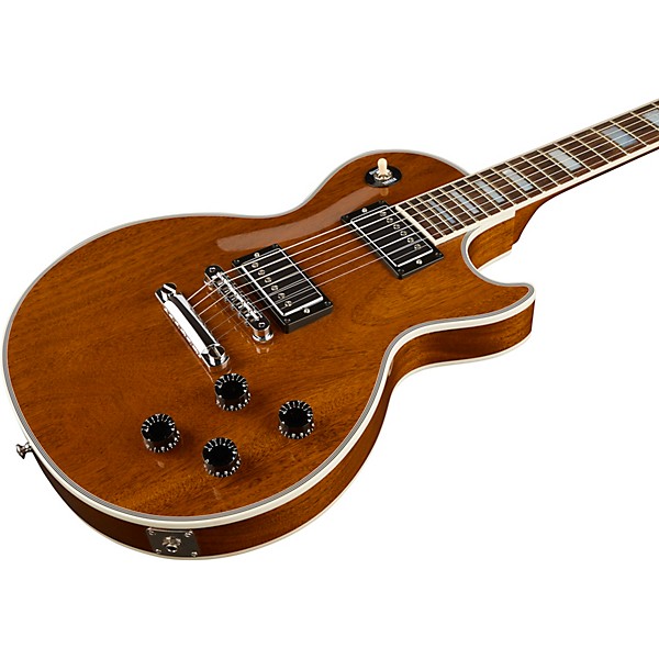 Gibson Custom Les Paul Custom Mahogany Top Electric Guitar Walnut Stain