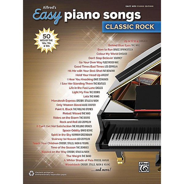 Alfred Alfred's Easy Piano Songs: Classic Rock - Easy Hits Piano