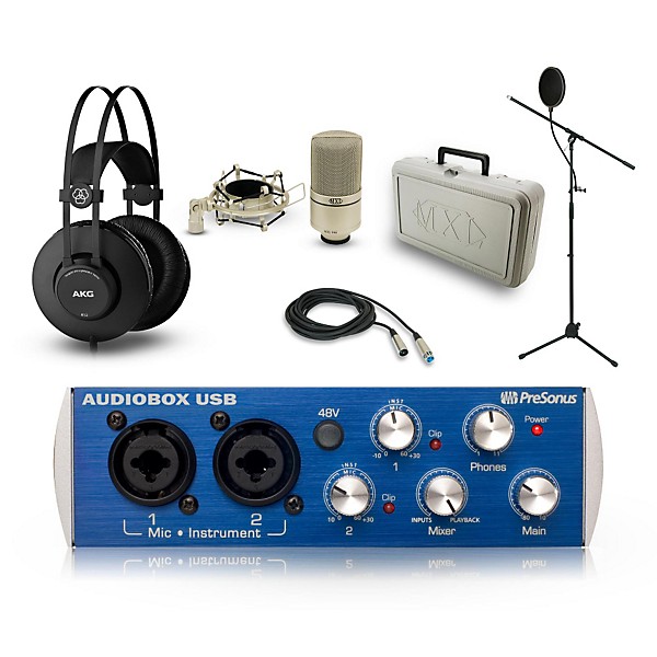 PreSonus AudioBox, AKG K52 and MXL 990 Package