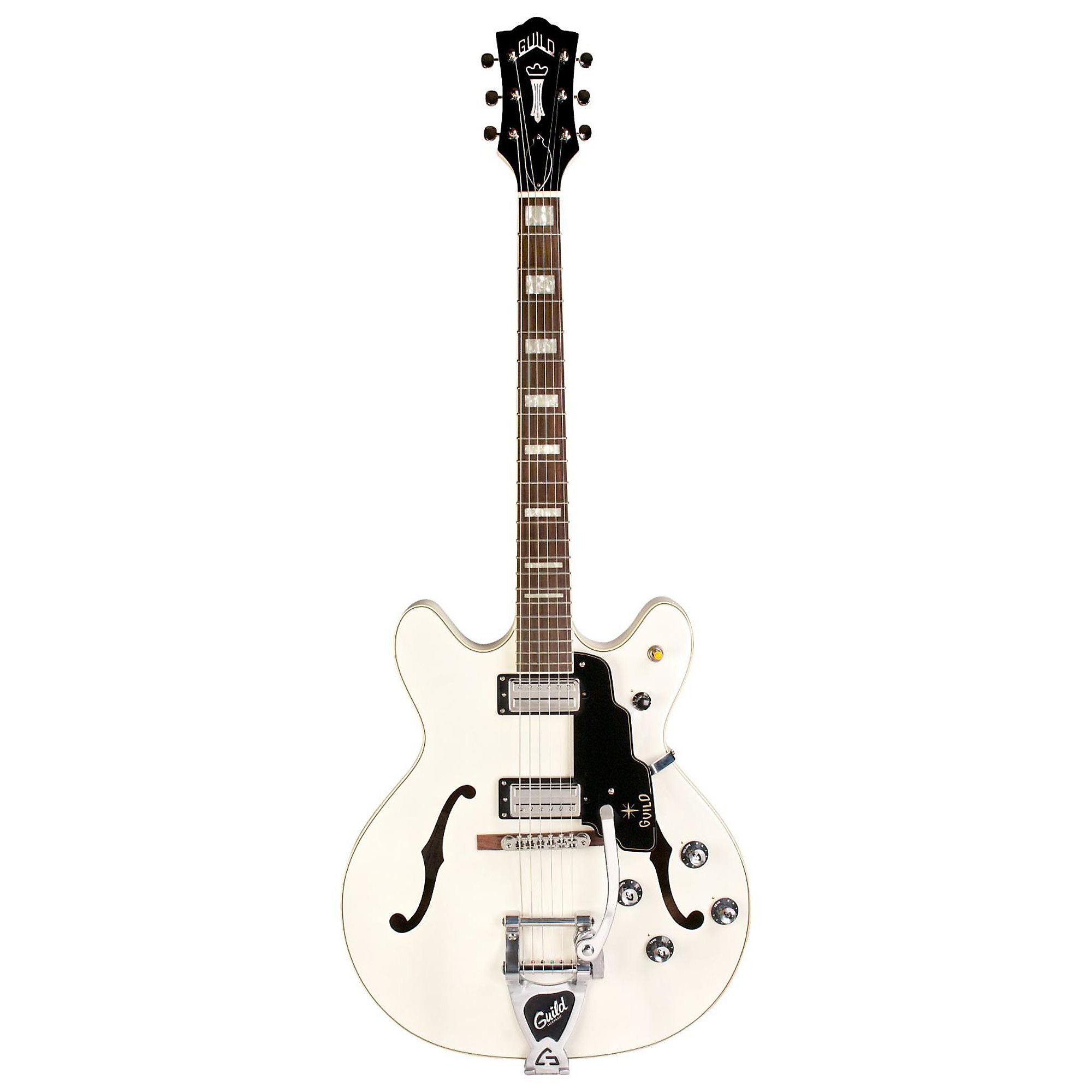 Guild Starfire V Semi-Hollowbody Electric Guitar White | Guitar Center