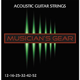 Musician's Gear Acoustic 12 80/20 Bronze Acoustic Guitar Strings 10-Pack