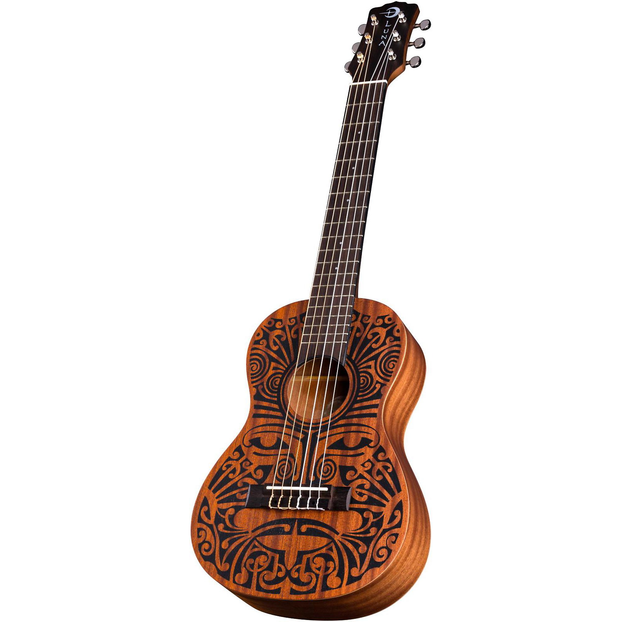 Luna Tribal 6-String Mahogany Ukulele Satin Natural | Guitar Center