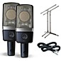 AKG C214 Large-Diaphragm Condenser Mic Cable and Stand Drum Overhead Package thumbnail