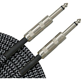 Musician's Gear Tweed Standard Instrument Cable 20 ft. Black and Silver ...