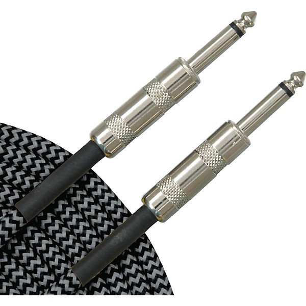 Musician's Gear Tweed Standard Instrument Cable 20 ft. Black and Silver