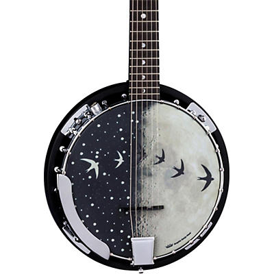 Luna Moonbird Bgb 6-String Acoustic-Electric Banjo Satin Black for sale