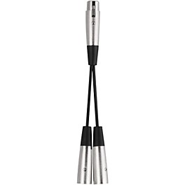 Livewire Essential Y-Adapter XLR Female to XLR Male Black 6 in.