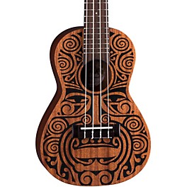 Luna Tribal Concert Ukulele Satin Natural