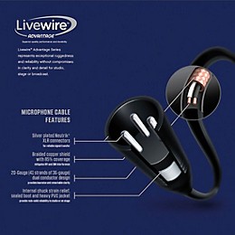 Livewire Advantage XLR Microphone Cable 100 ft. Black