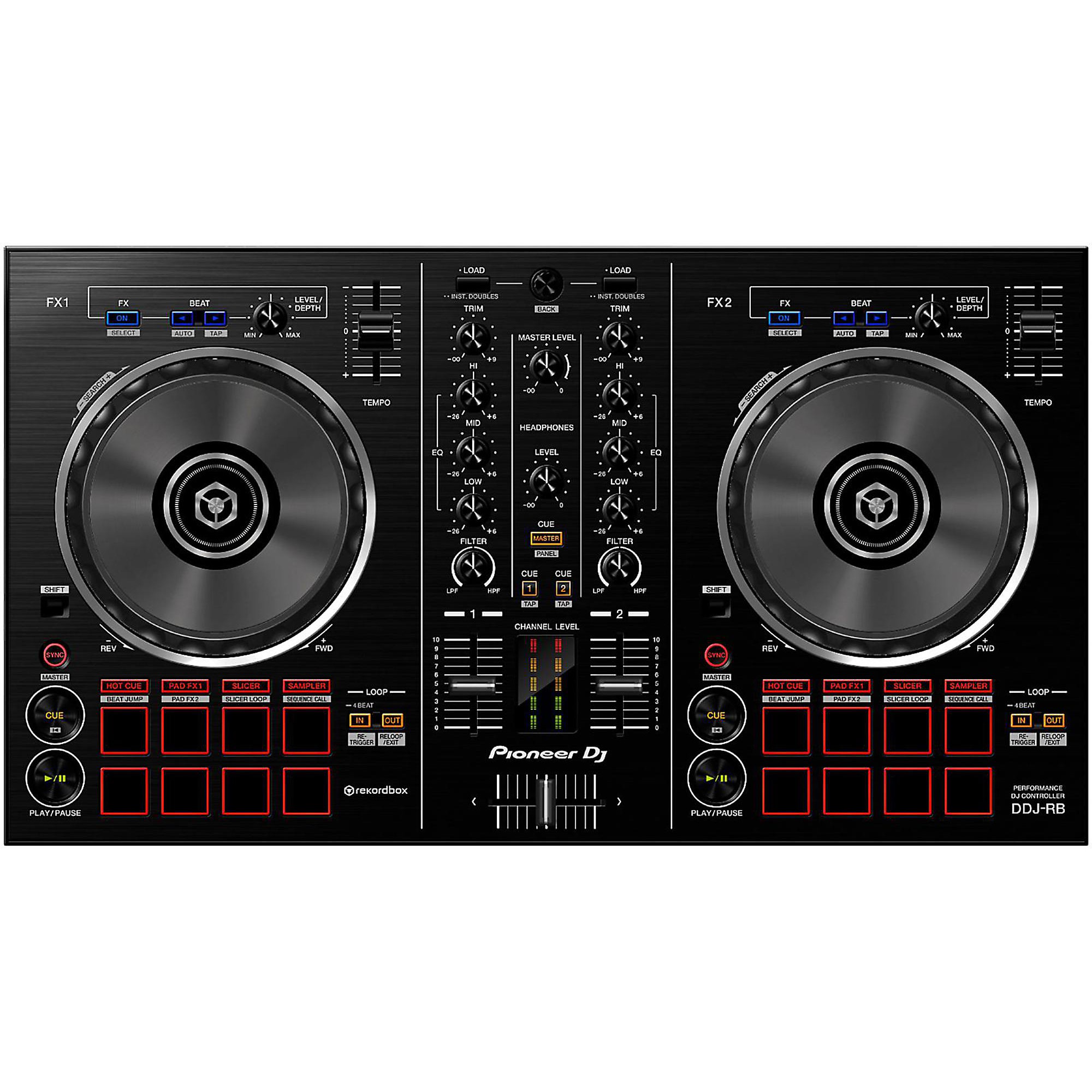 Open Box Pioneer DJ DDJ-RB Portable 2-Channel DJ Controller for 
