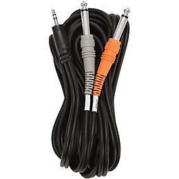 Livewire Essential Interconnect Y-Cable 3.5 mm TRS Male to 1/4" TS Male 15 ft. Black