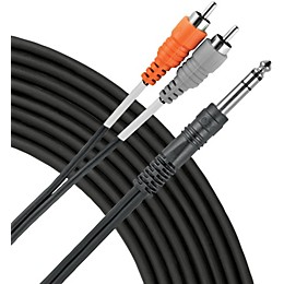 Livewire Essential Interconnect Y-Cable 1/4" TRS Male to RCA Male 6 ft. Black