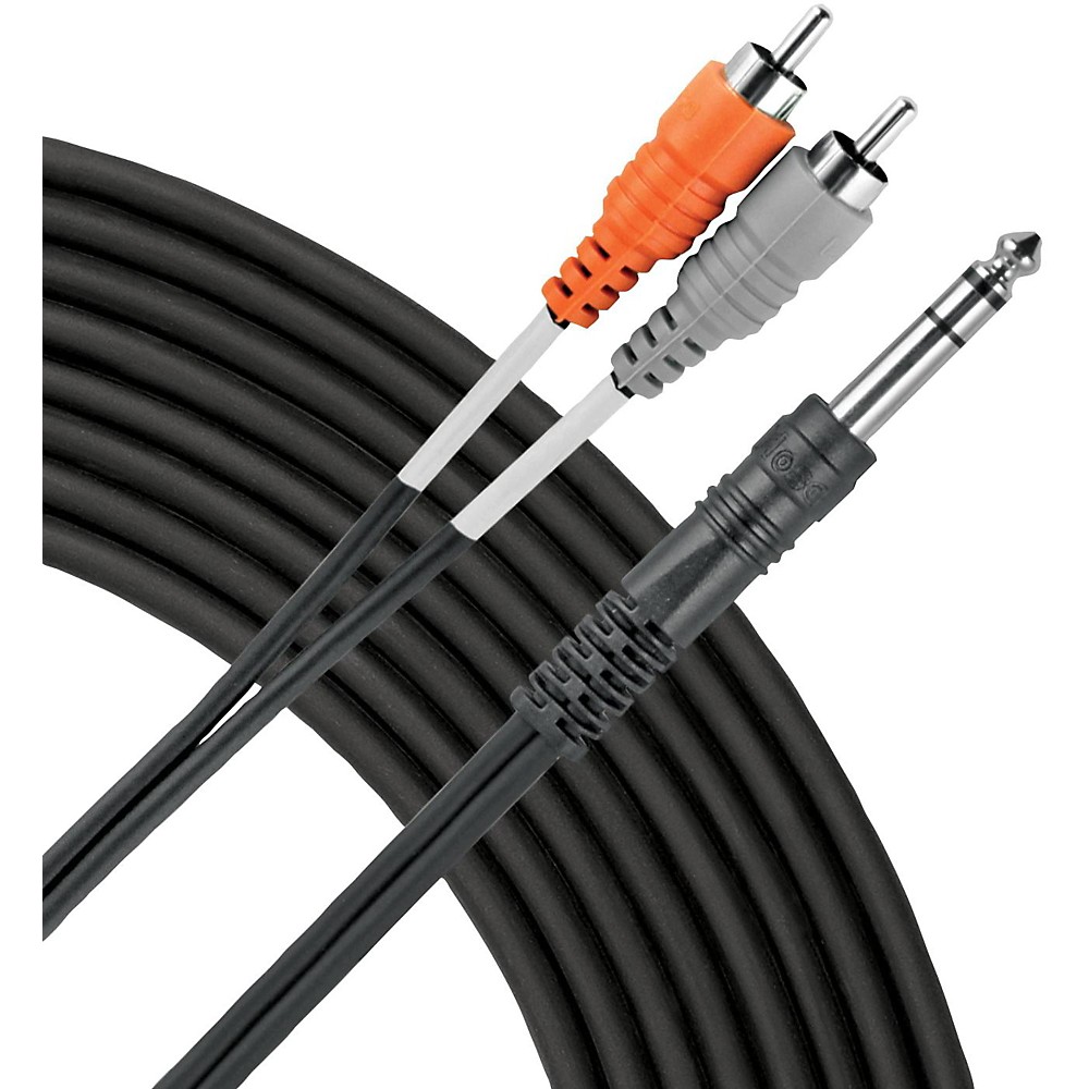 Livewire Essential Interconnect Y-Cable 1/4in TRS Male to RCA Male 9 ft. Black