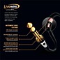 Livewire Elite 12g Speaker Cable Banana to 1/4" Male 50 ft. Black