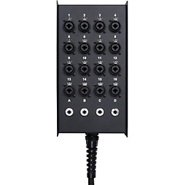 Livewire Advantage 16x4 Snake with XLR/TRS inputs and TRS Returns 50 ft. Black