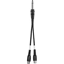 Livewire Essential Y-Adapter 1/4" TS to RCA Female Black 6 in.