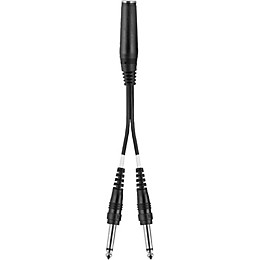 Livewire Essential Y-Adapter 1/4" TS Female to 1/4" TS Male Black 6 in.