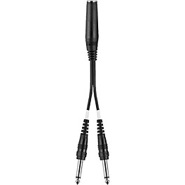 Livewire Essential Y-Adapter 1/4" TS Female to 1/4" TS Male Black 6 in.