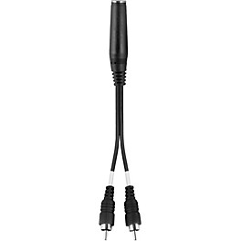 Livewire Essential Y-Adapter 1/4" TS Female to RCA Black 6 in.