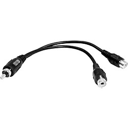 Livewire Essential Y-Adapter RCA Male to RCA Female Black 6 in.